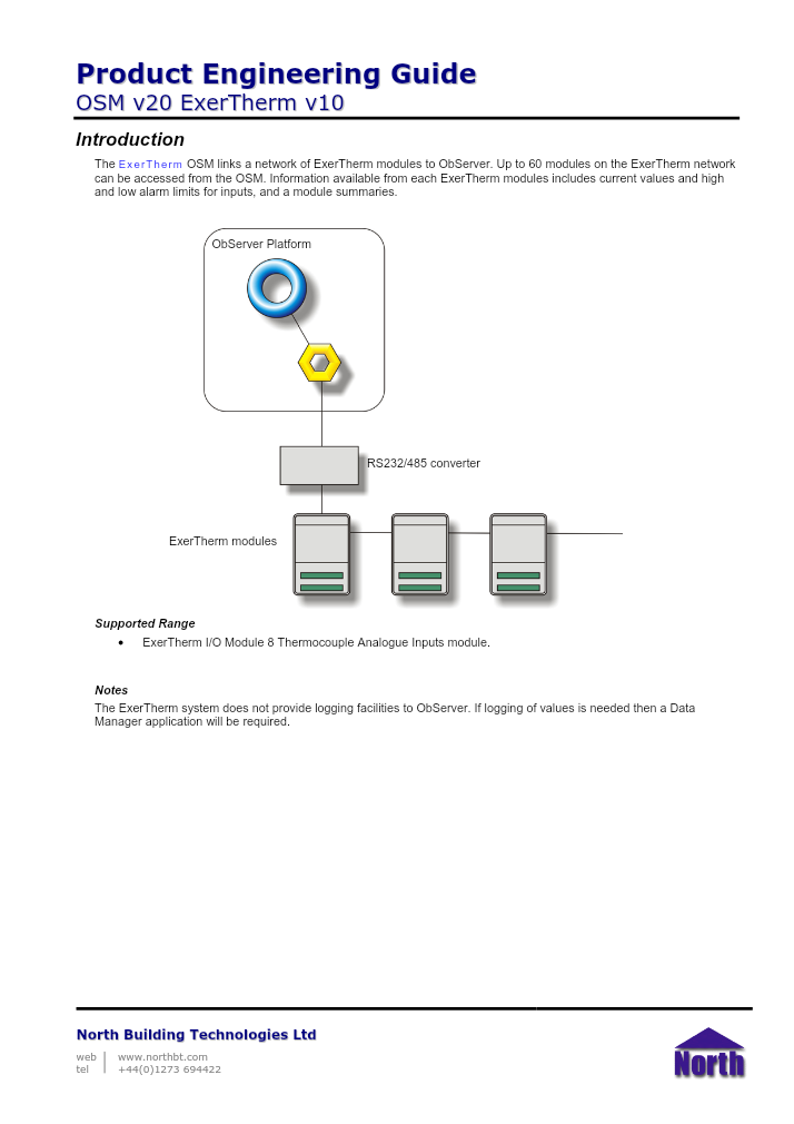 Preview thumbnail of page 1 of the ExerTherm Engineering Guide PDF document.